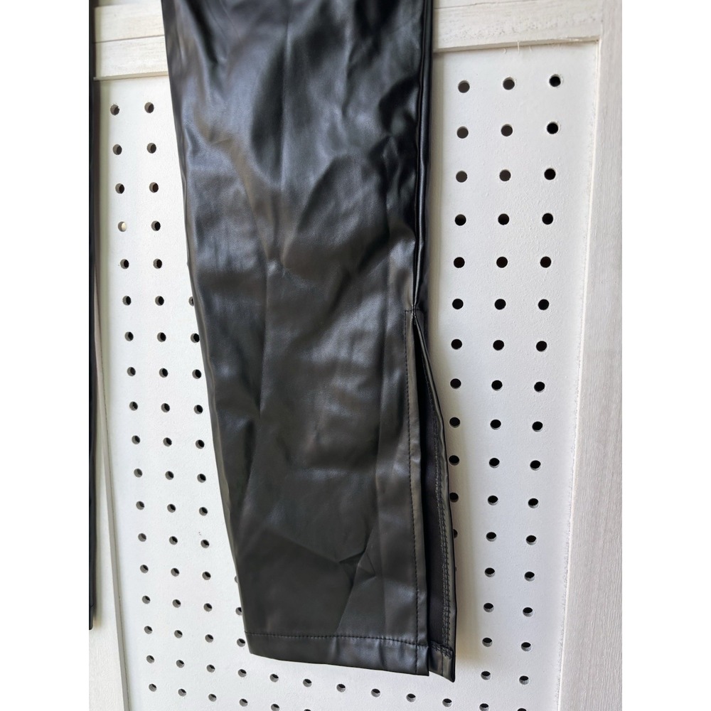 SBetro Suzanne Betro Faux Leather‎ Pants Women's Small NWT Pull On Black - Picture 5 of 7